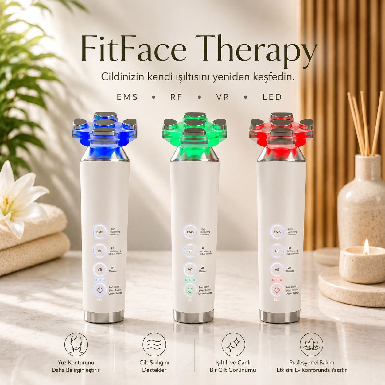 FitFace Therapy — EMS RF VR LED cihazı
